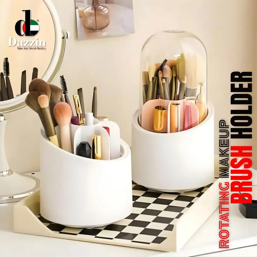 Makeup Brush Holder On A Dressing Table